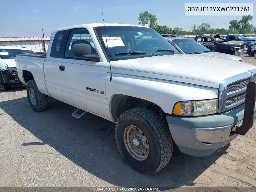 1998 Dodge Ram 1500 VIN: 3B7HF13YXWG231761 Lot: 40137281