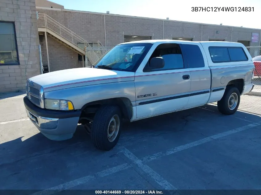 1998 Dodge Ram 1500 St VIN: 3B7HC12Y4WG124831 Lot: 40144669