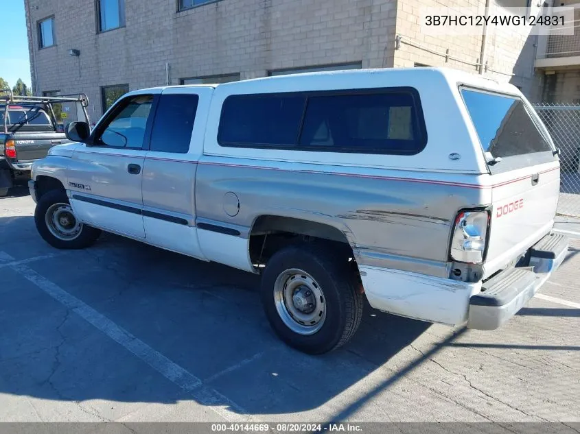 1998 Dodge Ram 1500 St VIN: 3B7HC12Y4WG124831 Lot: 40144669