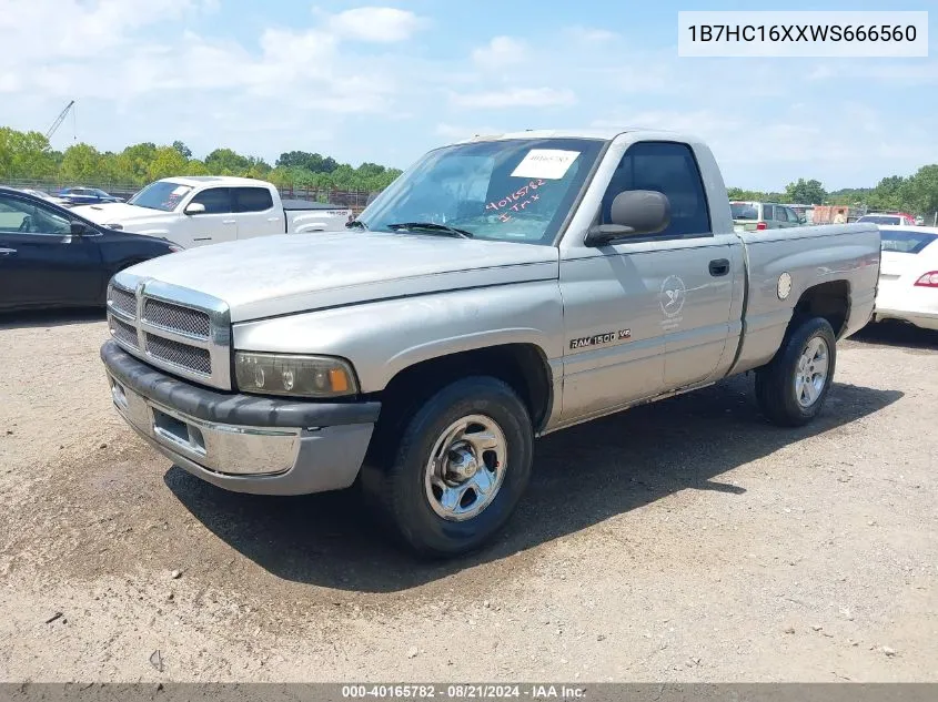 1998 Dodge Ram 1500 St/Ws VIN: 1B7HC16XXWS666560 Lot: 40165782