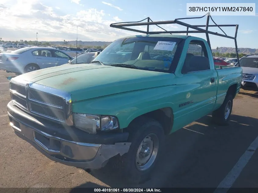 3B7HC16Y1WM247840 1998 Dodge Ram 1500 St