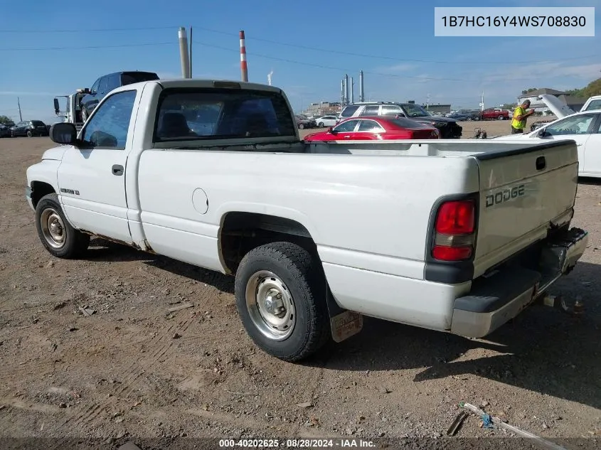 1B7HC16Y4WS708830 1998 Dodge Ram 1500 St