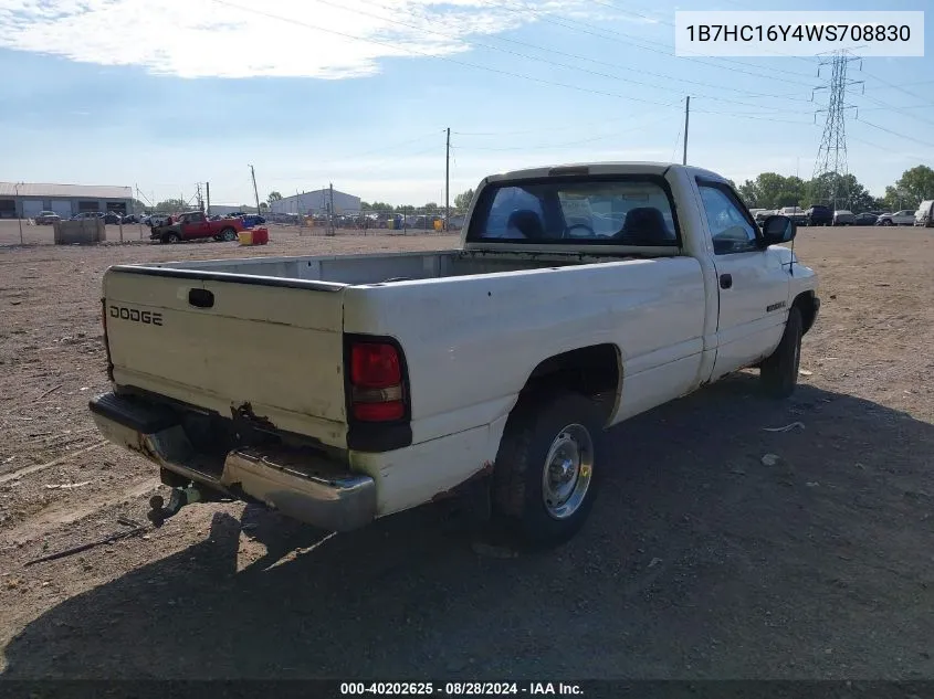 1B7HC16Y4WS708830 1998 Dodge Ram 1500 St