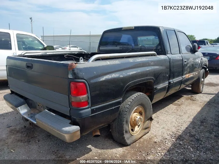 1998 Dodge Ram 2500 St VIN: 1B7KC23Z8WJ192048 Lot: 40257324