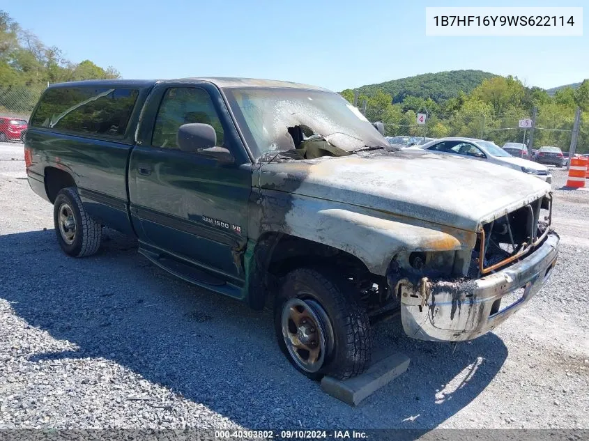 1998 Dodge Ram 1500 St VIN: 1B7HF16Y9WS622114 Lot: 40303802