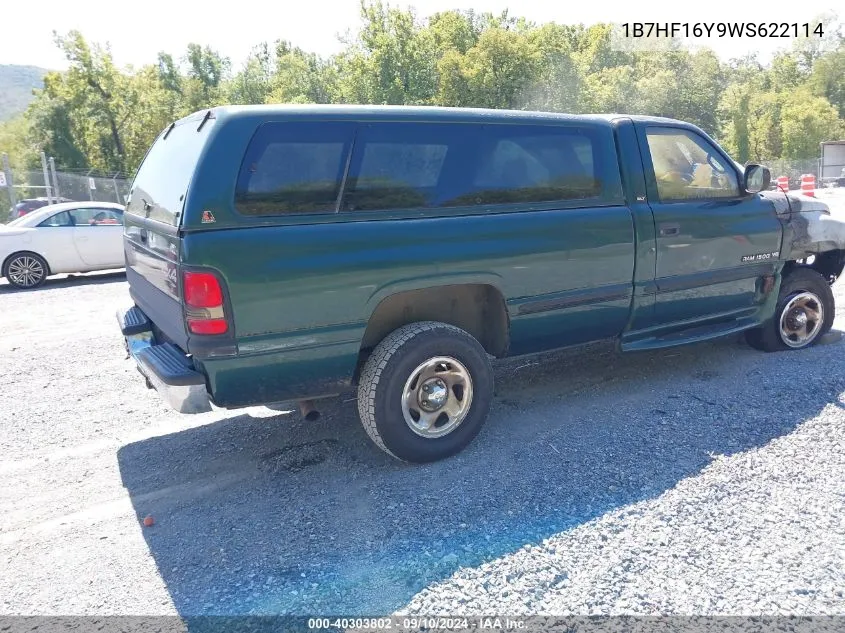 1998 Dodge Ram 1500 St VIN: 1B7HF16Y9WS622114 Lot: 40303802