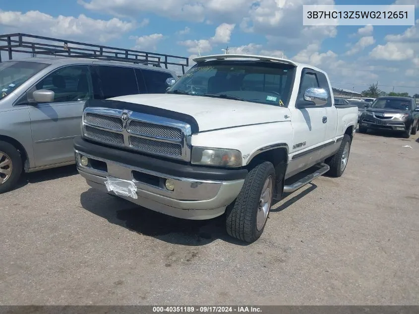 1998 Dodge Ram 1500 St VIN: 3B7HC13Z5WG212651 Lot: 40351189