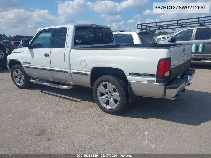 1998 Dodge Ram 1500 St VIN: 3B7HC13Z5WG212651 Lot: 40351189