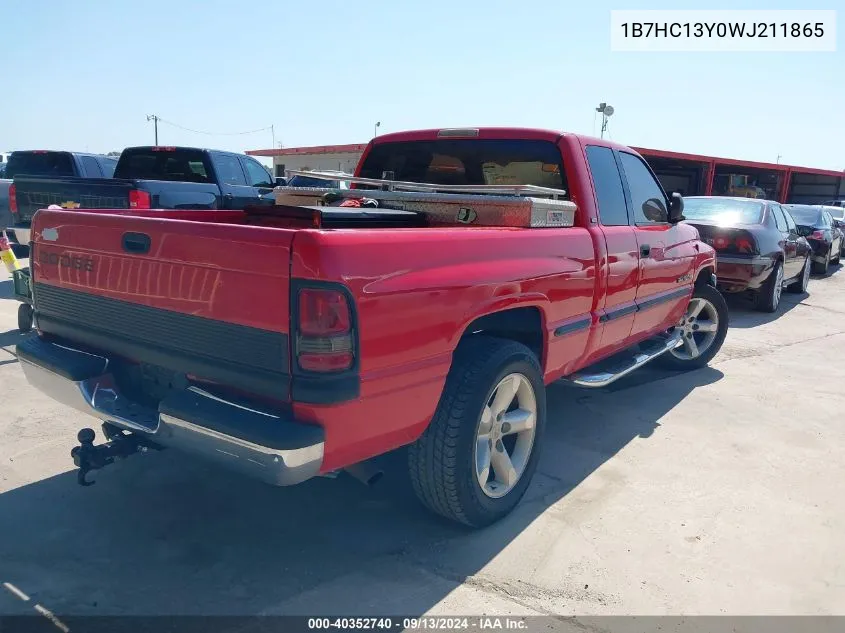 1998 Dodge Ram 1500 St VIN: 1B7HC13Y0WJ211865 Lot: 40352740