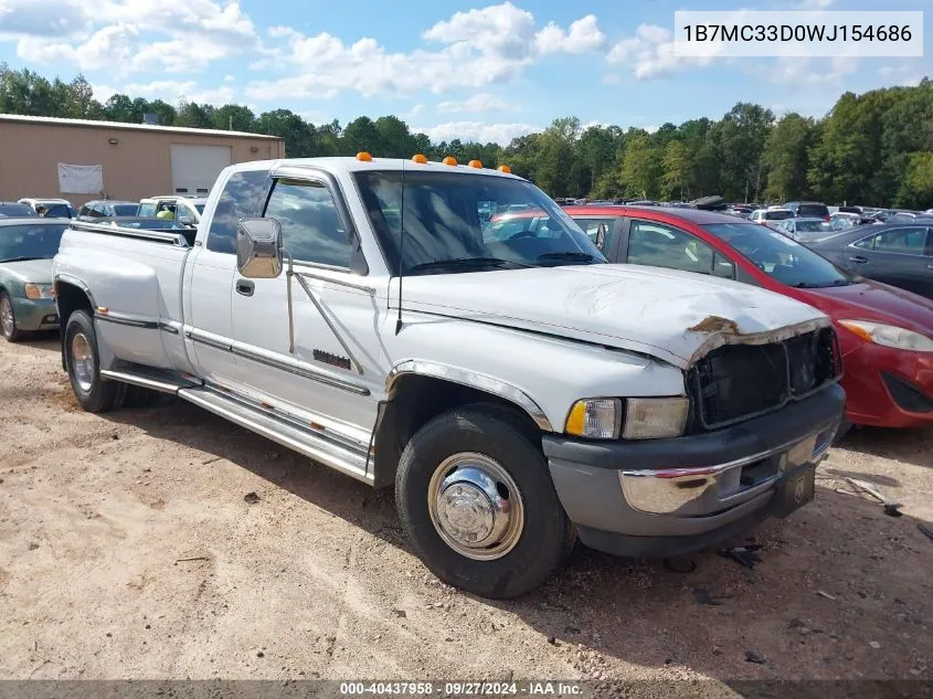 1998 Dodge Ram 3500 St VIN: 1B7MC33D0WJ154686 Lot: 40437958