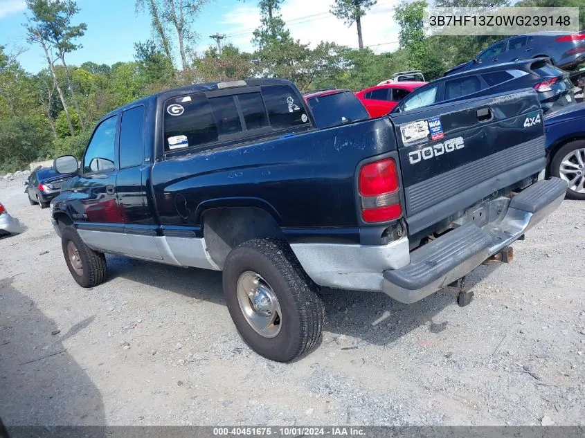 1998 Dodge Ram 1500 St VIN: 3B7HF13Z0WG239148 Lot: 40451675