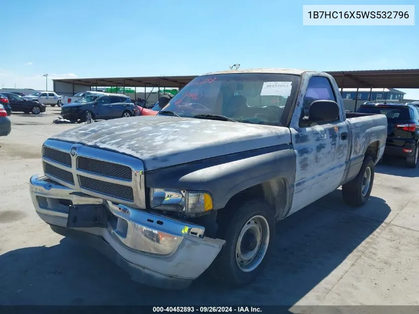 1998 Dodge Ram 1500 St/Ws VIN: 1B7HC16X5WS532796 Lot: 40452893