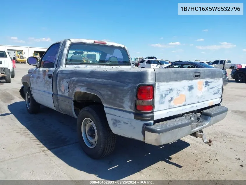 1998 Dodge Ram 1500 St/Ws VIN: 1B7HC16X5WS532796 Lot: 40452893