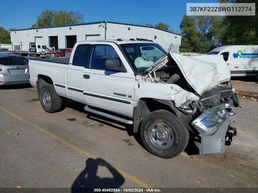 1998 Dodge Ram 2500 St VIN: 3B7KF22Z8WG112774 Lot: 40492954