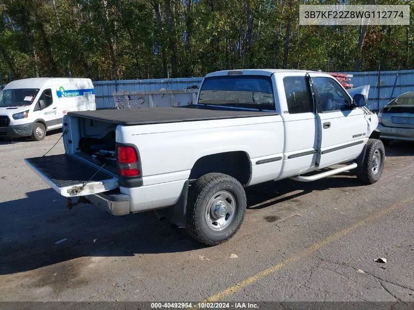 1998 Dodge Ram 2500 St VIN: 3B7KF22Z8WG112774 Lot: 40492954