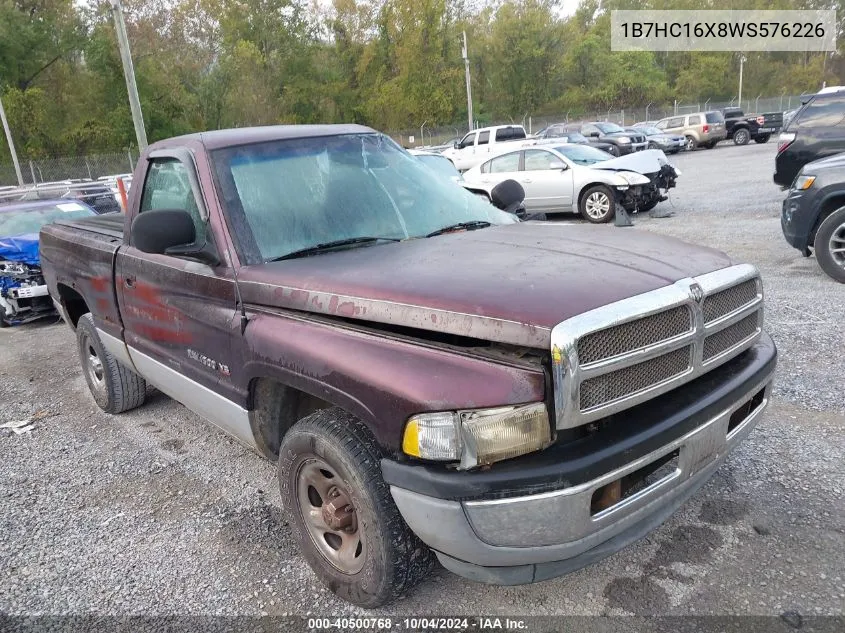 1998 Dodge Ram 1500 St/Ws VIN: 1B7HC16X8WS576226 Lot: 40500768