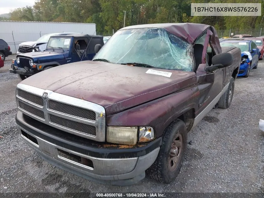 1998 Dodge Ram 1500 St/Ws VIN: 1B7HC16X8WS576226 Lot: 40500768