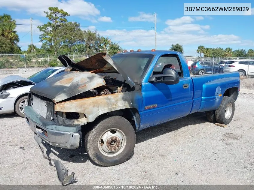 1998 Dodge Ram 3500 St VIN: 3B7MC3662WM289829 Lot: 40605015