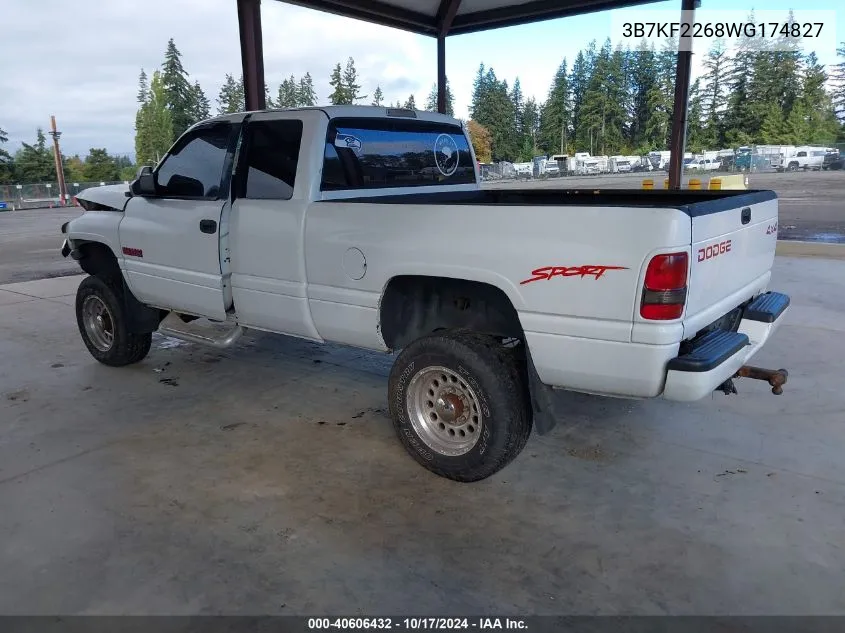 1998 Dodge Ram 2500 St VIN: 3B7KF2268WG174827 Lot: 40606432