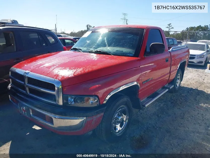 1998 Dodge Ram 1500 St/Ws VIN: 1B7HC16X2WS535767 Lot: 40649919