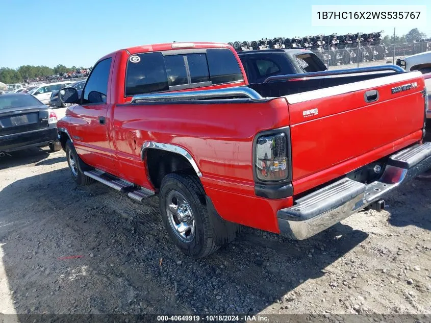 1998 Dodge Ram 1500 St/Ws VIN: 1B7HC16X2WS535767 Lot: 40649919