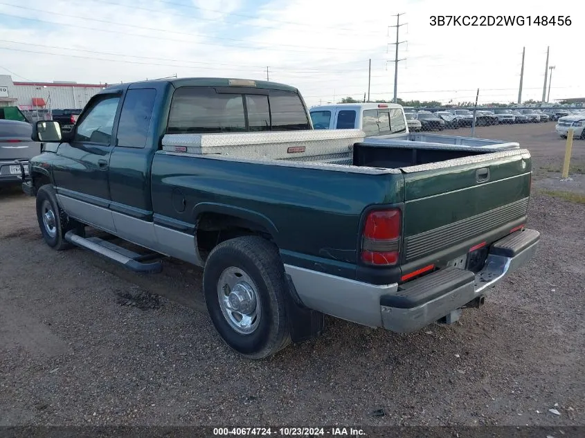 1998 Dodge Ram 2500 St VIN: 3B7KC22D2WG148456 Lot: 40674724