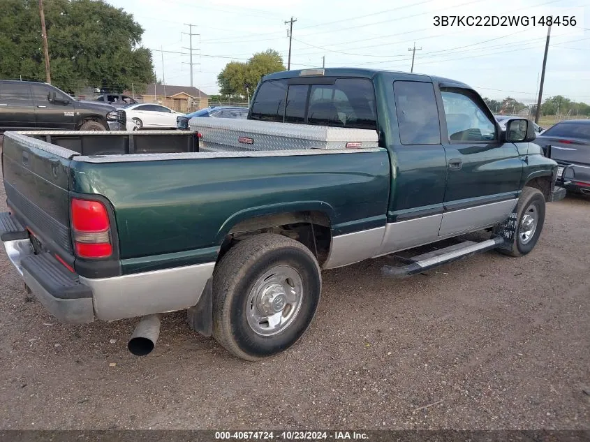 1998 Dodge Ram 2500 St VIN: 3B7KC22D2WG148456 Lot: 40674724