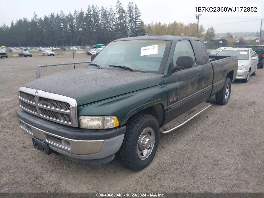 1998 Dodge Ram 2500 St VIN: 1B7KC2360WJ172852 Lot: 40682945