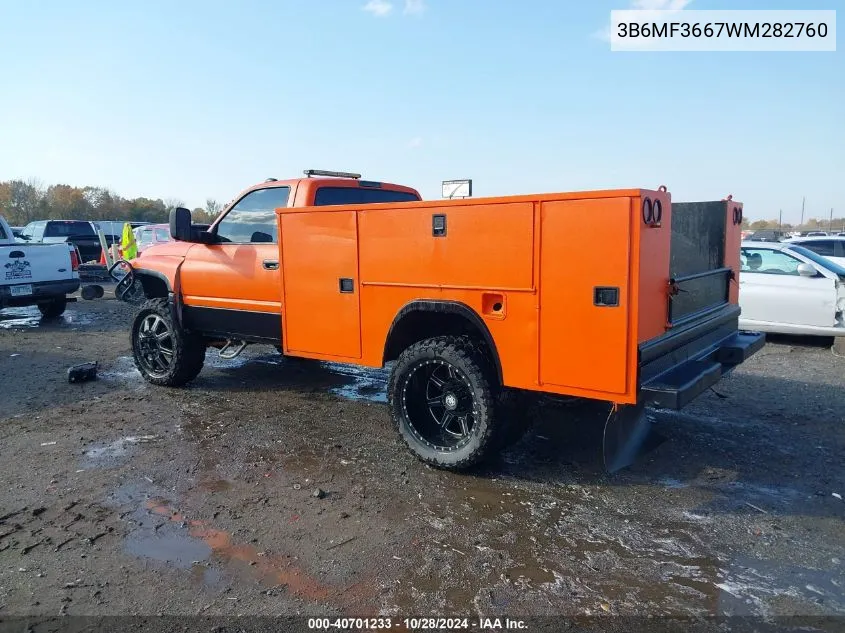 1998 Dodge Ram 3500 St VIN: 3B6MF3667WM282760 Lot: 40701233