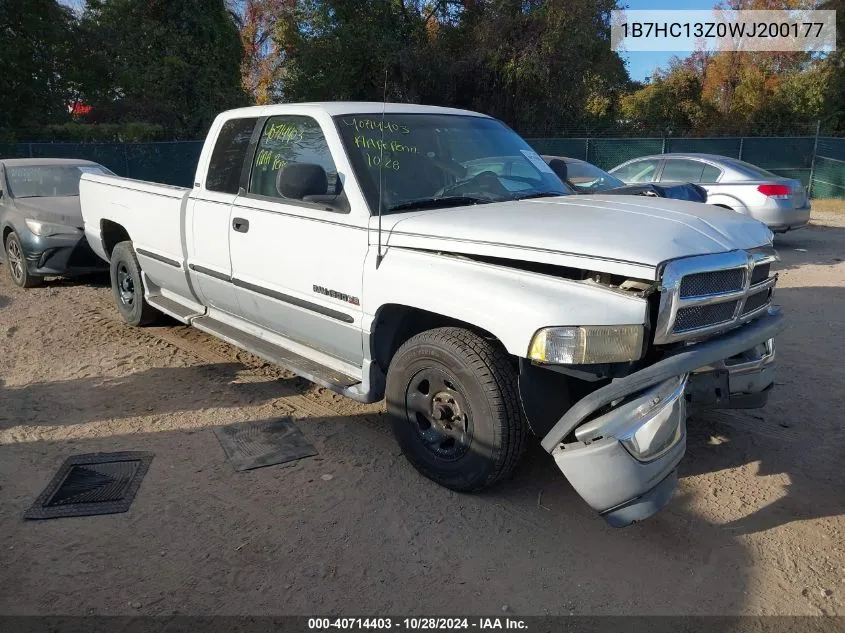 1998 Dodge Ram 1500 St VIN: 1B7HC13Z0WJ200177 Lot: 40714403