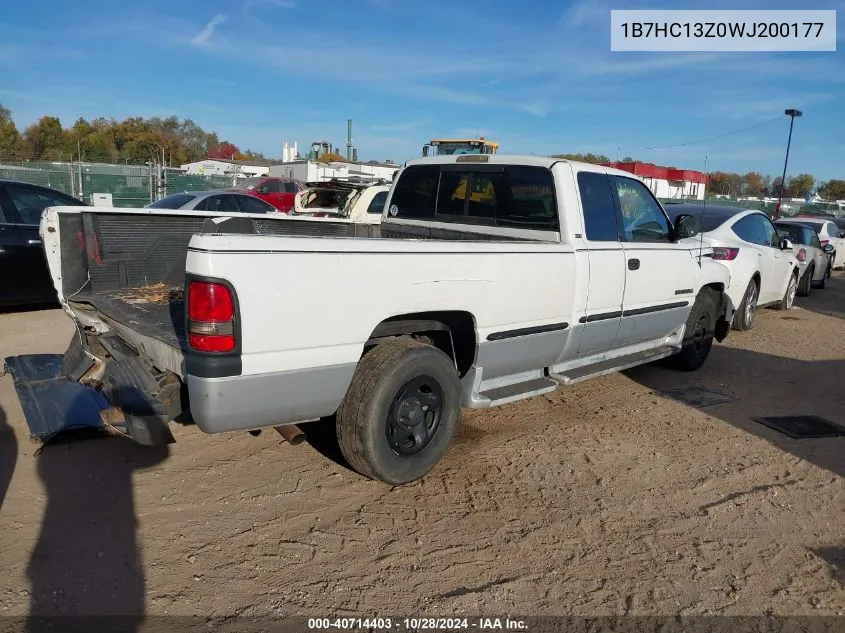 1998 Dodge Ram 1500 St VIN: 1B7HC13Z0WJ200177 Lot: 40714403