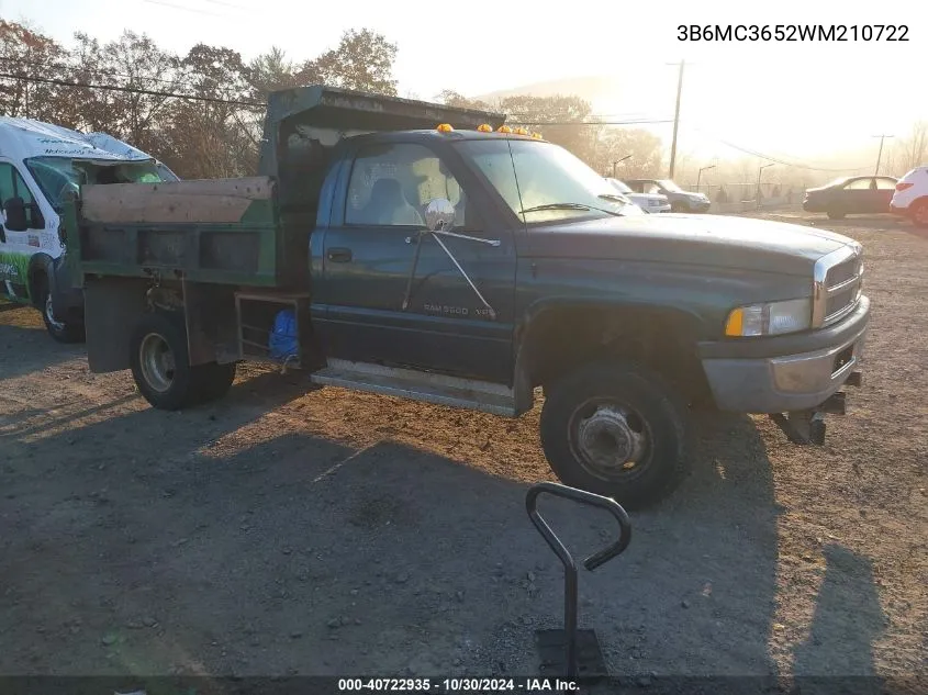 1998 Dodge Ram 3500 St VIN: 3B6MC3652WM210722 Lot: 40722935