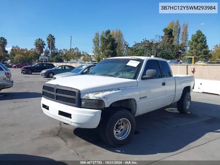 1998 Dodge Ram 1500 St VIN: 3B7HC12Y5WM293984 Lot: 40737753