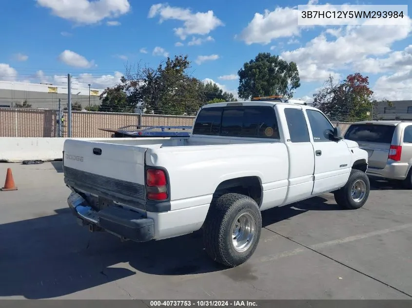 1998 Dodge Ram 1500 St VIN: 3B7HC12Y5WM293984 Lot: 40737753