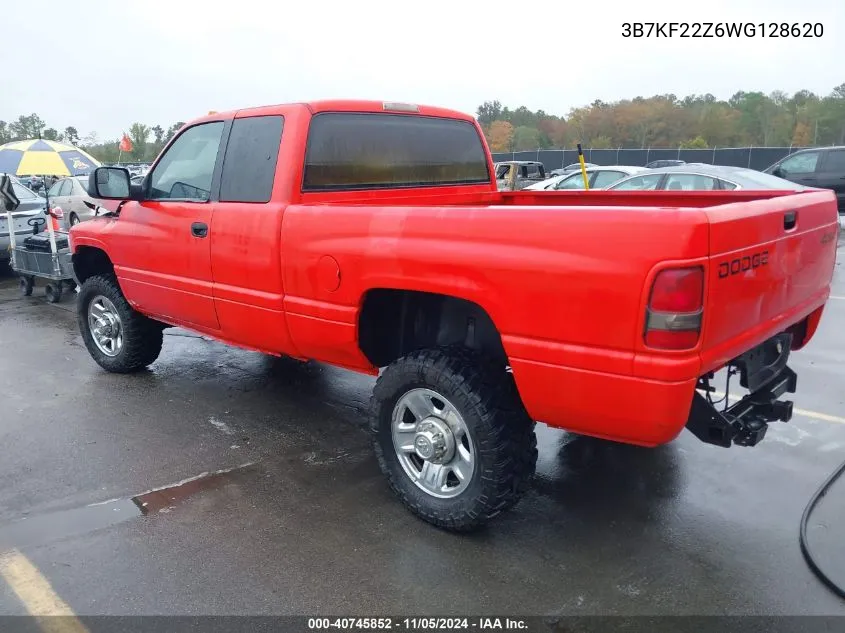 1998 Dodge Ram 2500 St VIN: 3B7KF22Z6WG128620 Lot: 40745852