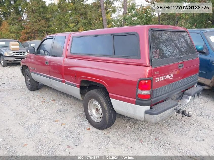 3B7HC12Y0WG138726 1998 Dodge Ram 1500 St