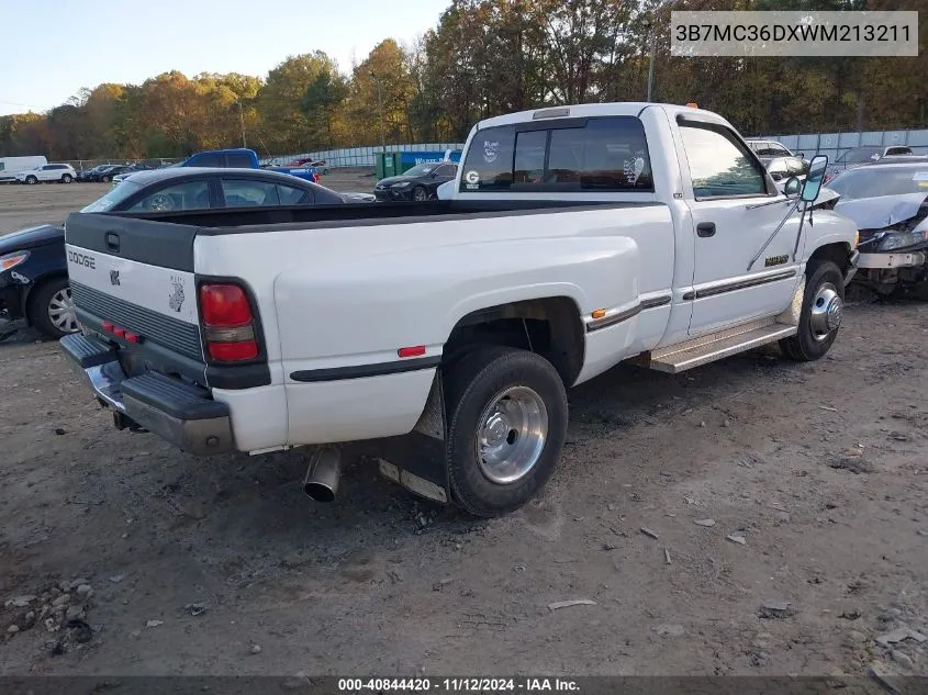 1998 Dodge Ram 3500 St VIN: 3B7MC36DXWM213211 Lot: 40844420