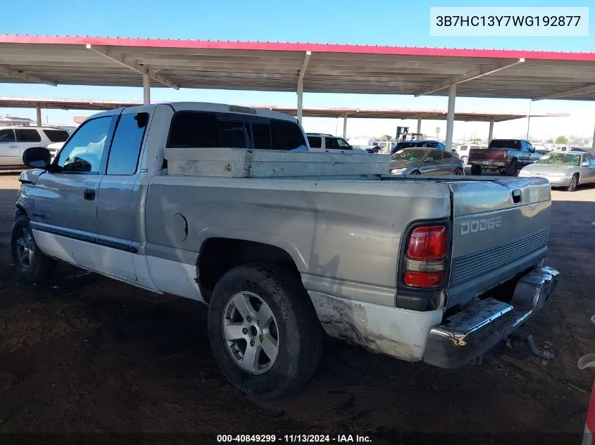 1998 Dodge Ram 1500 St VIN: 3B7HC13Y7WG192877 Lot: 40849299