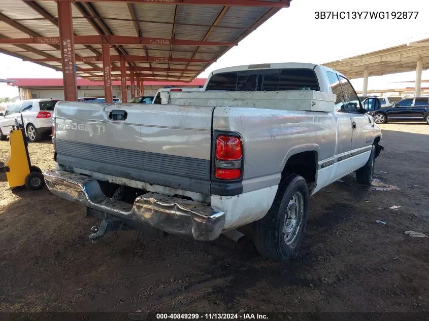 1998 Dodge Ram 1500 St VIN: 3B7HC13Y7WG192877 Lot: 40849299