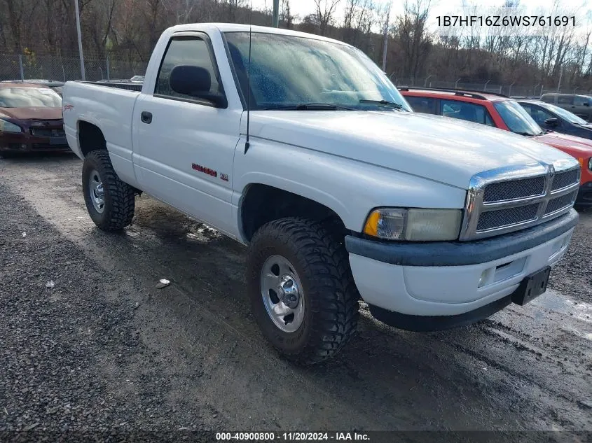 1998 Dodge Ram 1500 St VIN: 1B7HF16Z6WS761691 Lot: 40900800