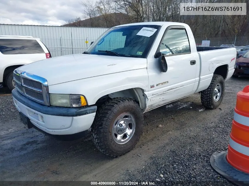 1998 Dodge Ram 1500 St VIN: 1B7HF16Z6WS761691 Lot: 40900800