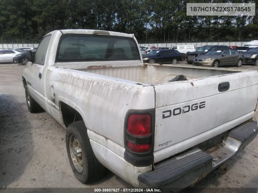 1999 Dodge Ram 1500 St VIN: 1B7HC16Z2XS178545 Lot: 39807627