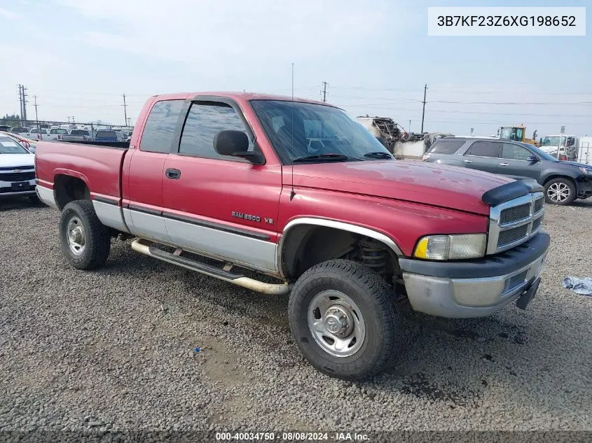 1999 Dodge Ram 2500 St VIN: 3B7KF23Z6XG198652 Lot: 40034750