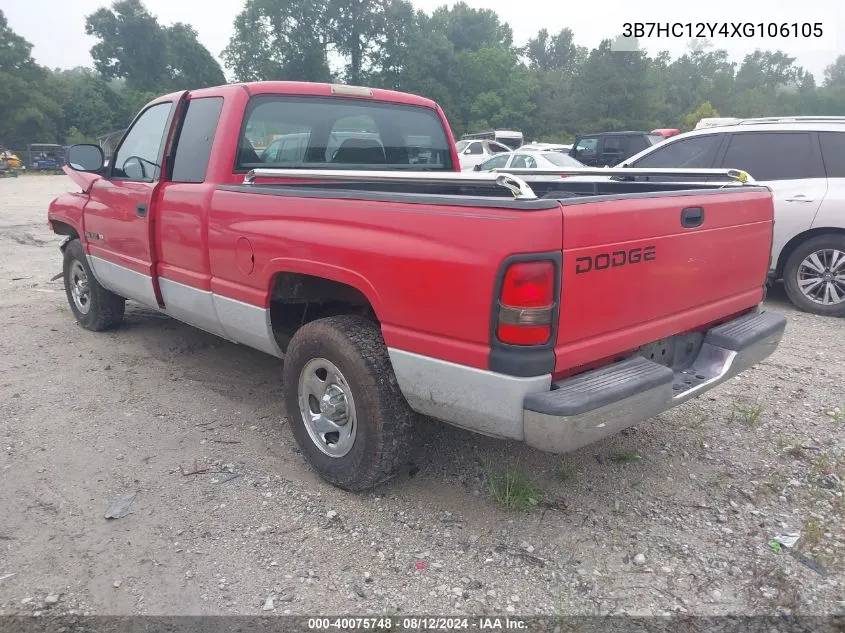 3B7HC12Y4XG106105 1999 Dodge Ram 1500 St