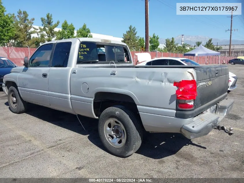 1999 Dodge Ram 1500 St VIN: 3B7HC12Y7XG175967 Lot: 40178224