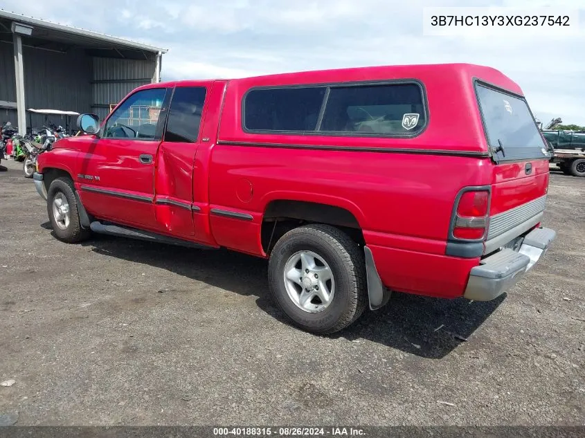 1999 Dodge Ram 1500 St VIN: 3B7HC13Y3XG237542 Lot: 40188315