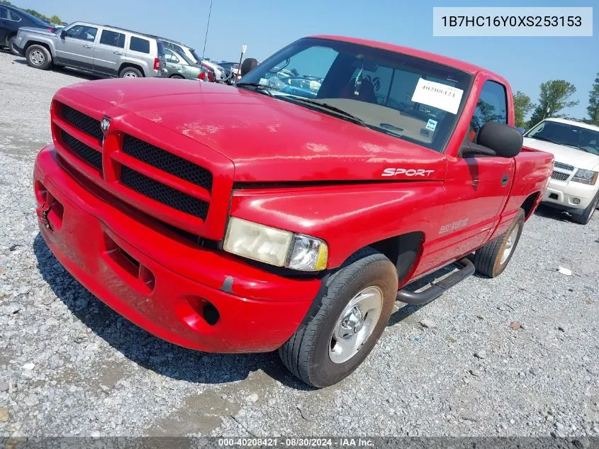 1B7HC16Y0XS253153 1999 Dodge Ram 1500 St