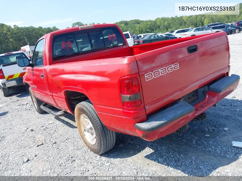 1B7HC16Y0XS253153 1999 Dodge Ram 1500 St