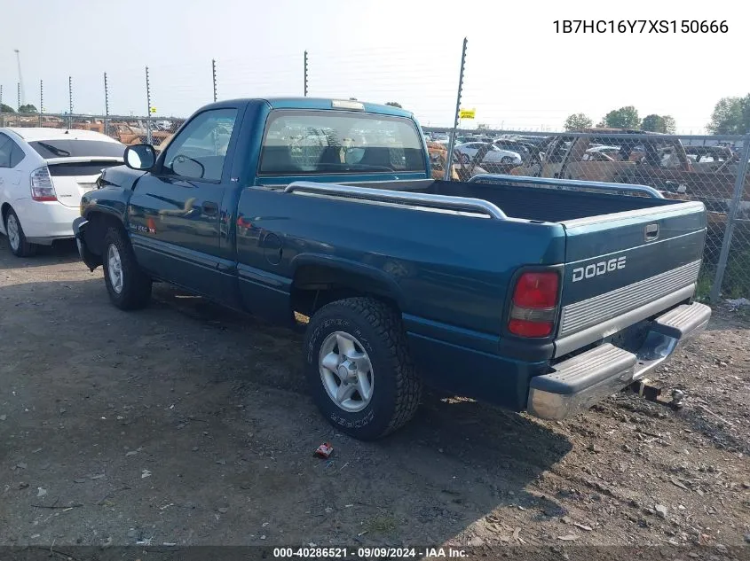 1B7HC16Y7XS150666 1999 Dodge Ram 1500 St