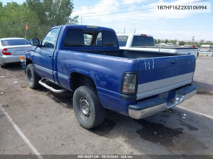 1999 Dodge Ram 1500 St VIN: 1B7HF16Z2XS106994 Lot: 40291346